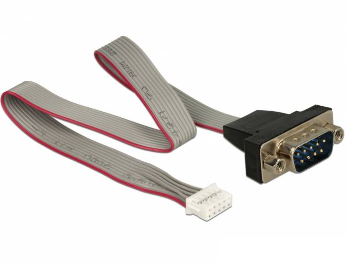 Delock sériový kabel [1x D-SUB zástrčka 9pólová - 1x zásuvka], 0.3 m, vícebarevná-1