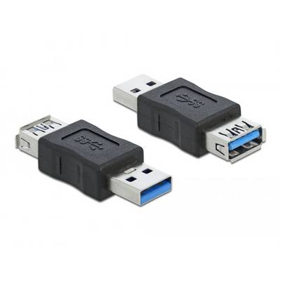 Dva USB 3.0 adaptéry s černými gumovými kryty, levý s USB-A portem a pravý s USB-B portem.