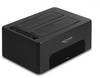 Delock 64187 USB B, SATA 6 Gb/s, DC zásuvka 3,5 mm dokovací stanice pro pevný disk s funkcí klonování, s funkcí mazání