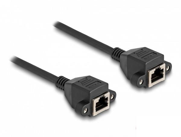 Delock 80199 RJ50 síťové kabely, propojovací kabely Kabel S/FTP 1.00 m černá stíněný 1 ks