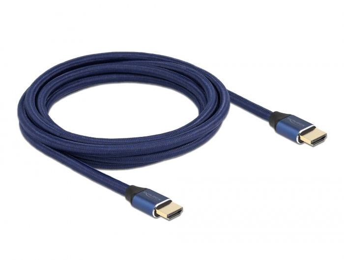 Modré HDMI rozhraní s dvěma konektory, které se používá pro připojení multimediálních zařízení k přenosu audio a video signálů.