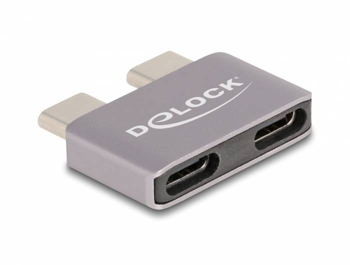 USB-C adaptér od společnosti Delock se dvěma USB-C porty.