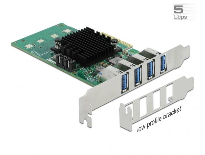 Delock 89048 karta PCI-Express USB 3.2 (Gen 1x1) PCIe-3