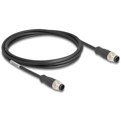 Černý kabel se dvěma konektory na koncích, nejčastěji používaný pro průmyslové nebo technické aplikace.