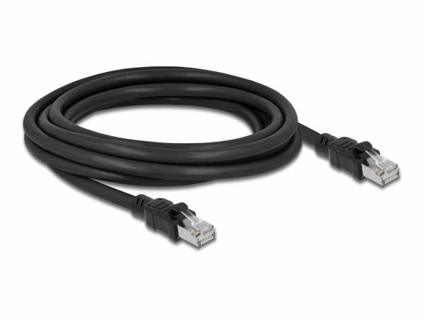 Delock 80115 RJ45 síťové kabely, propojovací kabely CAT 6A F/UTP 3.00 m černá Kov 1 ks
