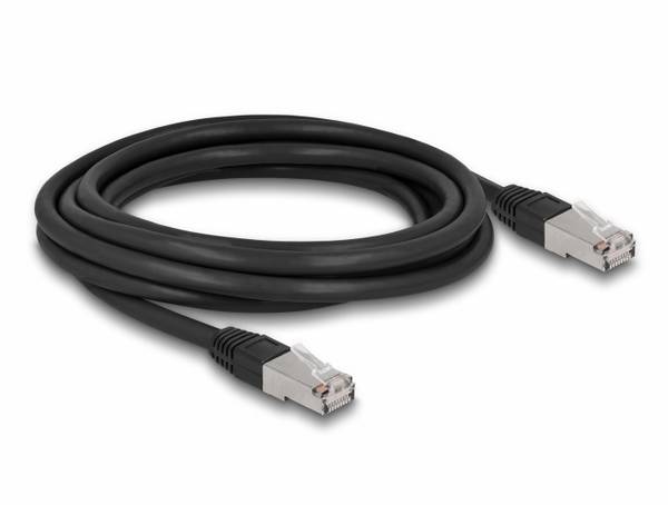 Delock 80128 RJ45 síťové kabely, propojovací kabely CAT 6A S/FTP 3.00 m černá stíněný 1 ks