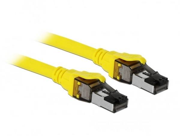 Delock 86583 RJ45 síťové kabely, propojovací kabely CAT 8.1 S/FTP 3.00 m žlutá stíněný 1 ks