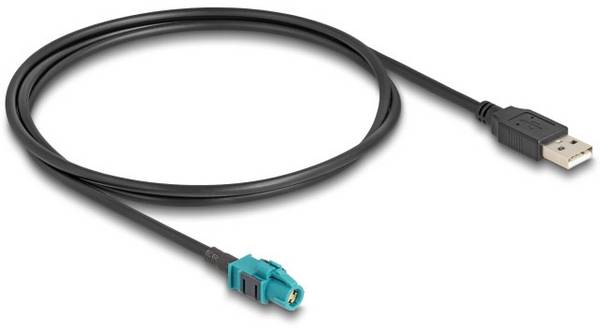 Delock USB kabel USB 2.0 Z zásuvka, USB-A zástrčka 1.00 m černá pozlacené kontakty 90534
