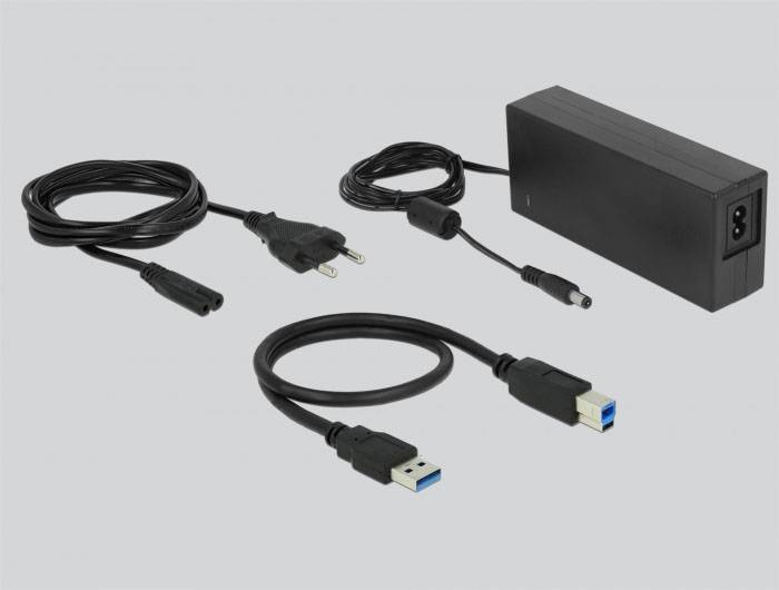 Delock 64063 DC zásuvka 3,5 mm, USB B, eSATA dokovací stanice pro pevný disk s funkcí klonování-6