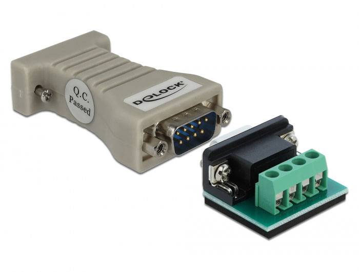 Delock 64140 1 + 1 port konvertor [1x sériový (9 pinů) - 1x sériový (9 pinů)]-0