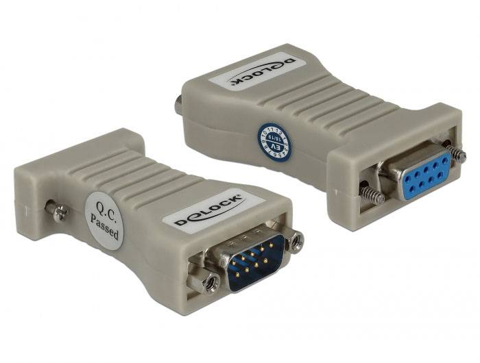 Delock 64140 1 + 1 port konvertor [1x sériový (9 pinů) - 1x sériový (9 pinů)]-2