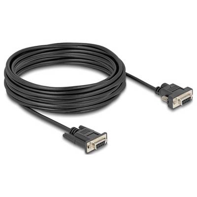 Dlouhý černý VGA kabel se dvěma VGA konektory na koncích, vhodný pro připojení počítačů k monitorům nebo projektorům.