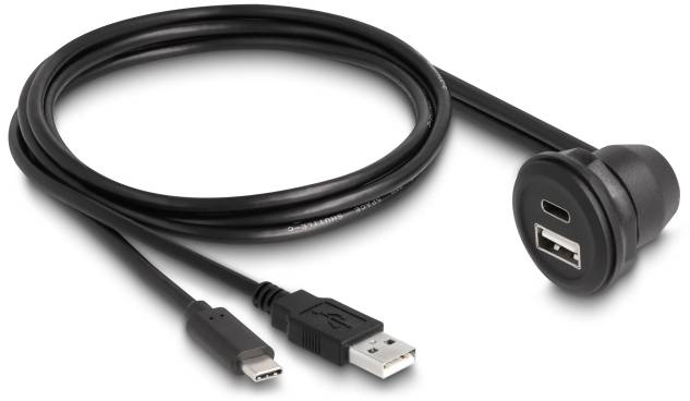 USB a USB-C nabíjecí kabely s integrovaným konektorem. Ideální pro současné nabíjení několika zařízení.