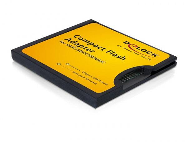 Delock sériový adaptér [1x CompactFlash - 1x slot na SD karty] 0 mm černá