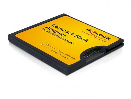 Delock sériový adaptér [1x CompactFlash - 1x slot na SD karty] 0 mm černá