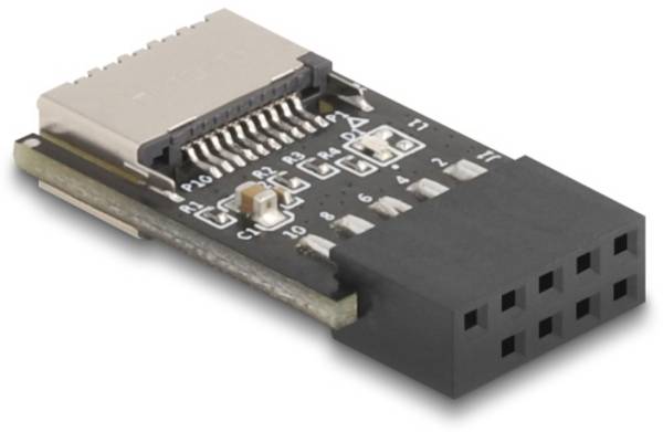 Delock USB 2.0 adaptér [1x USB-C® zásuvka - 1x zásuvka] 67175  se sloupkovým konektorem