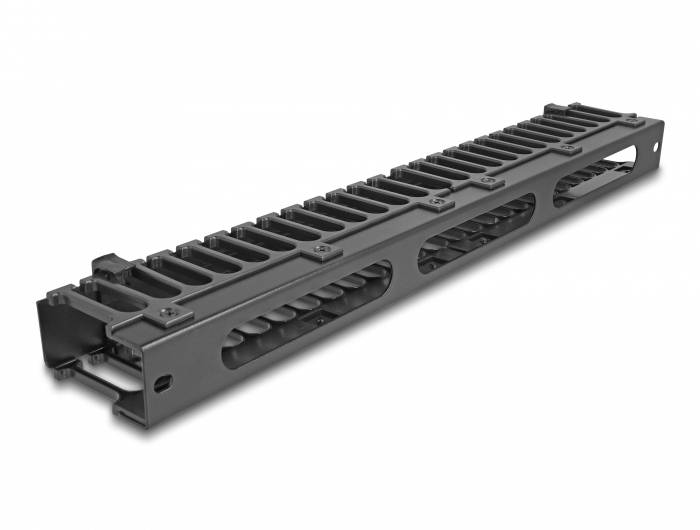 Delock 67022 19 palec kabelové vedení pro datové skříně 1 U černá-2