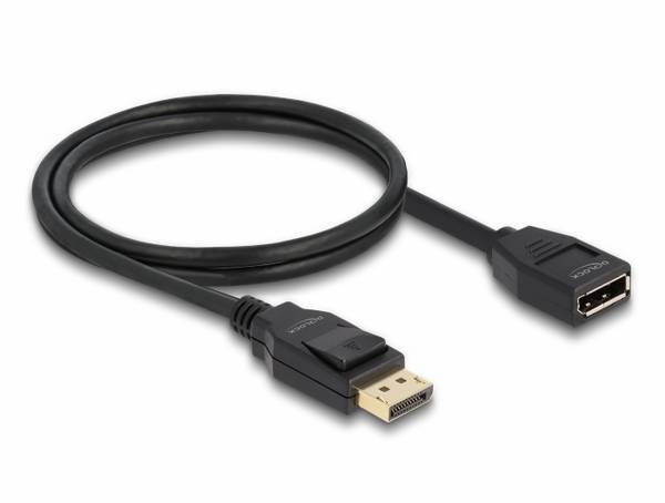Delock DisplayPort kabel DisplayPort zásuvka, Konektor DisplayPort 1 m černá 80001 4K UHD, pozlacené kontakty, třížilový stíněný Kabel DisplayPort