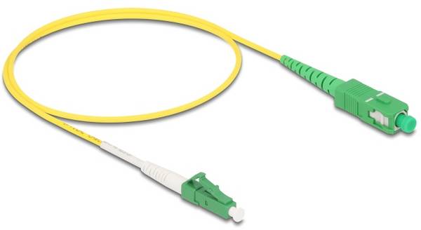 Delock 83234 optické vlákno optické vlákno kabel 0.5 m žlutá [1x zástrčka LC - 1x SC APC zástrčka ] 9/125 µ Singlemode OS2