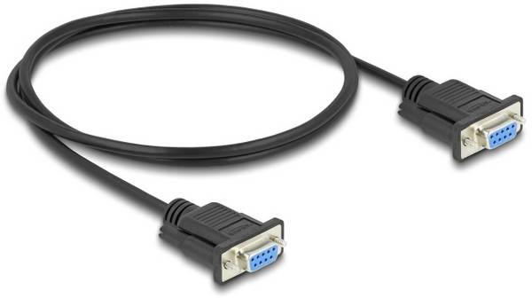 Delock sériový kabel [1x D-SUB zásuvka 9pólová - 1x D-SUB zásuvka 9pólová], 1 m, černá