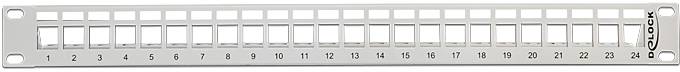 Delock 43302 patch panel 483 mm (19") 1 U šedá neosazený-3