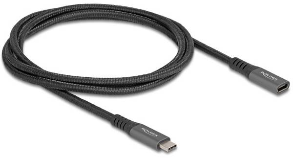 Delock Kabel USB-C  USB 3.2 Gen2 USB-C ® zástrčka, USB-C ® zástrčka 1.00 m černá kulatý 80022