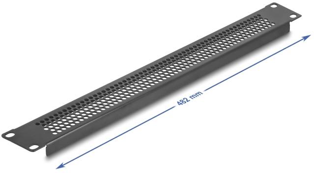 Delock 67035 19 palec záslepka pro datové skříně 1 U černá-2