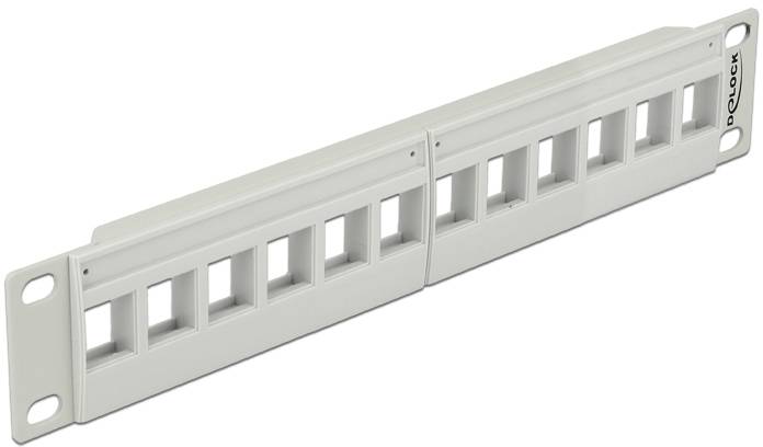 Delock 43309 patch panel 254 mm (10") Kabel 1 U šedá-1