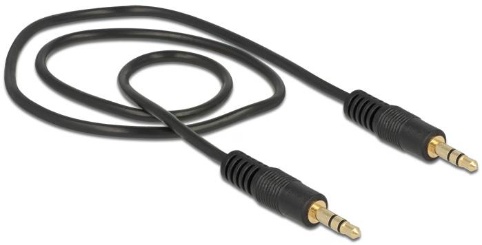 Delock 83742 jack audio kabel [1x jack zástrčka 3,5 mm - 1x jack zástrčka 3,5 mm] 0.5 m černá-2