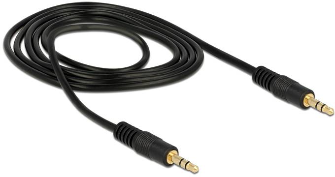 Delock 83744 jack audio kabel [1x jack zástrčka 3,5 mm - 1x jack zástrčka 3,5 mm] 1 m černá-2