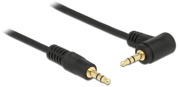 Delock 83754 jack audio kabel [1x jack zástrčka 3,5 mm - 1x jack zástrčka 3,5 mm] 1 m černá-0