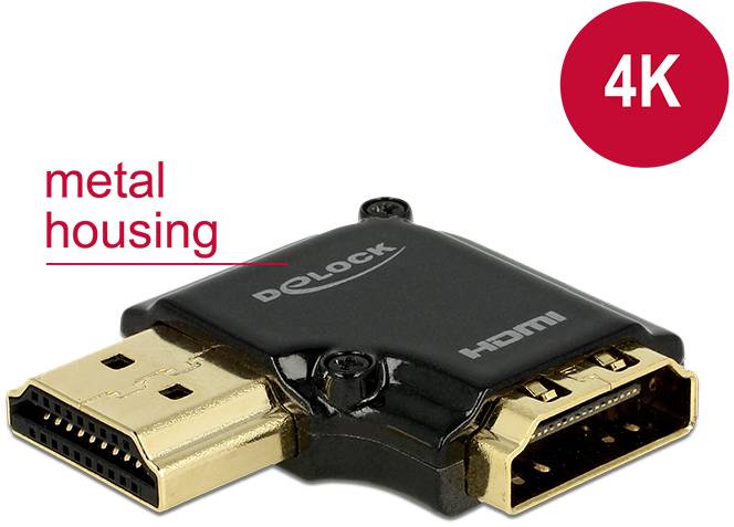 HDMI adaptér s kovovým pouzdrem, podporující rozlišení 4K.