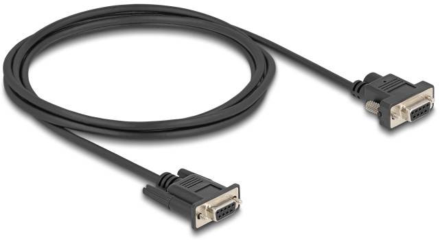 Černý VGA kabel se dvěma VGA konektory na obou koncích, vhodný pro připojení počítačů k monitorům nebo projektorům.
