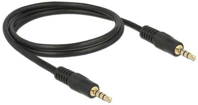 Delock 83435 jack audio kabel [1x jack zástrčka 3,5 mm - 1x jack zástrčka 3,5 mm] 1 m černá-2