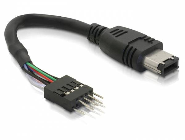 Delock Firewire kabel [1x firewire (400) zástrčka 6pólová - 1x firewire (400) zástrčka 6pólová] 0.016 m černá-1