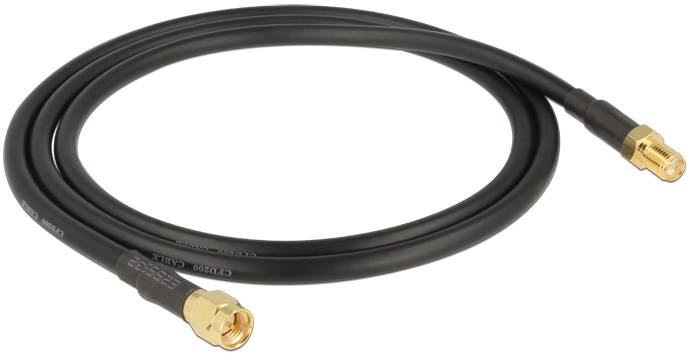 Delock pro Wi-Fi antény kabel [1x SMA zástrčka - 1x SMA zásuvka] 0.9 m černá-2