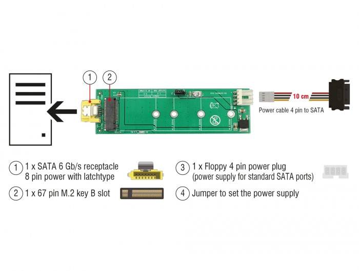 Delock 63917 adaptér rozhraní [1x SATA - 1x M2]-7