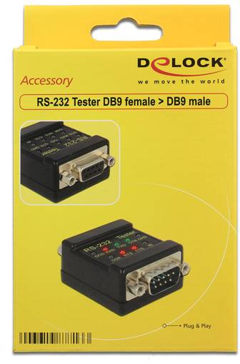 Delock 87713 VGA konektor D-SUB zásuvka 9pólová - D-SUB zástrčka 9pólová 0 mm 1 ks-2