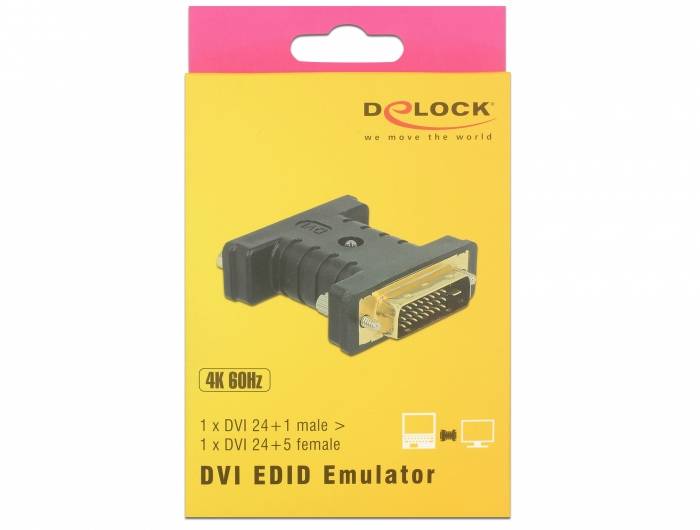 Delock 63313 DVI adaptér [1x DVI zástrčka 24+1pólová - 1x DVI zásuvka 24+5pólová] černá 0 m-3