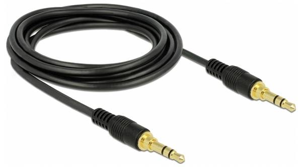 Delock 85551 Spojka audio propojovací kabel [1x jack zástrčka 3,5 mm - 1x jack zástrčka 3,5 mm] 3 m černá