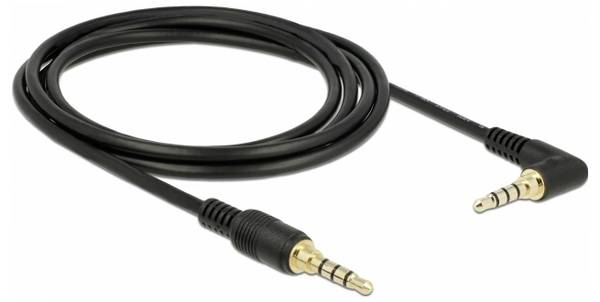 Delock 85613 Spojka audio propojovací kabel [1x jack zástrčka 3,5 mm - 1x jack zástrčka 3,5 mm] 2 m černá pozlacené kontakty