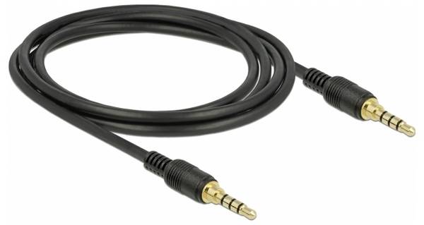Delock 85598 Spojka audio propojovací kabel [1x jack zástrčka 3,5 mm - 1x jack zástrčka 3,5 mm] 2 m černá