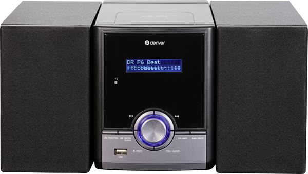 Denver MDA-285 stereo systém DAB+, FM, CD, Bluetooth, MP3,  2 x 5 W černá