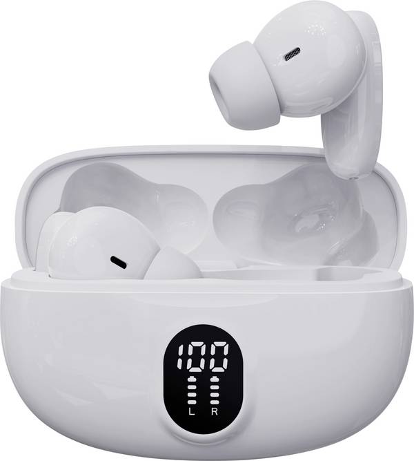 Denver TWE-57W WHITE  špuntová sluchátka (In Ear) Bluetooth® stereo bílá   mobil