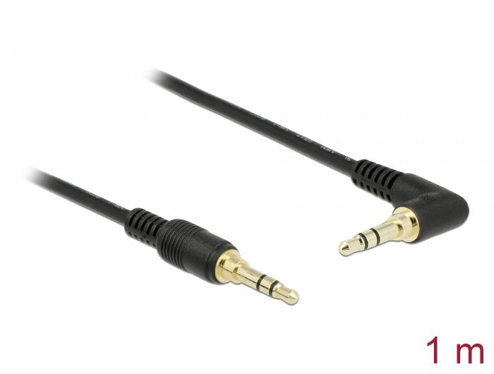 Audiokabel, 3,5mm jack, lomený, délka 1 metr