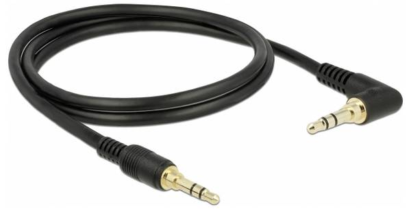 Delock 85566 Spojka audio propojovací kabel [1x jack zástrčka 3,5 mm - 1x jack zástrčka 3,5 mm] 1 m černá