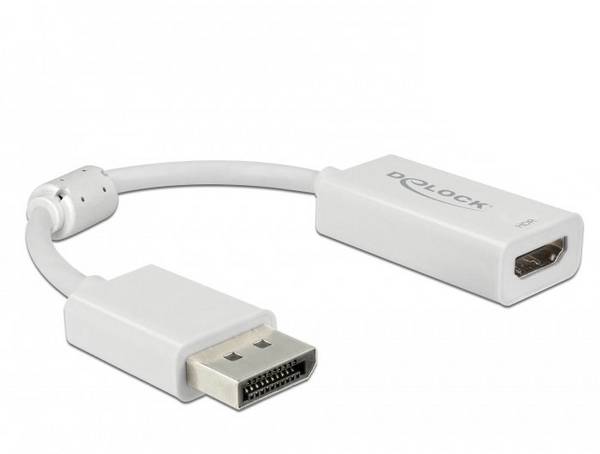 Delock 63936 DisplayPort / HDMI adaptér [1x zástrčka DisplayPort - 1x HDMI zásuvka] bílá  0.10 m