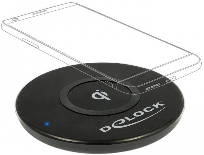 Delock bezdrátová indukční nabíječka 10 W 65917 65917 Výstup micro USB zásuvka černá-2