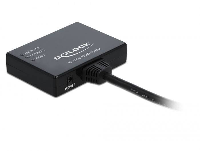Delock 87747 HDMI rozbočovač LED ukazatel černá-2