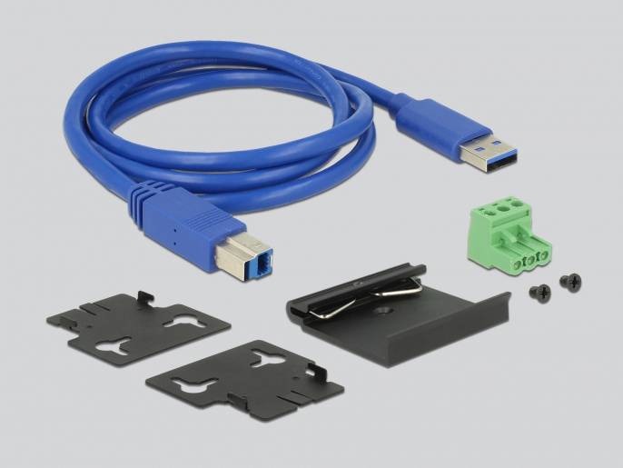 Delock 63311 USB Hub 7 portů USB-A, DC zásuvka 3,5 mm USB 3.2 Gen1 5 GBit/s černá 63311-2